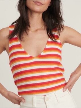 Marine Layer 100% cotton sweater tank in sunset stripe, XS, like new